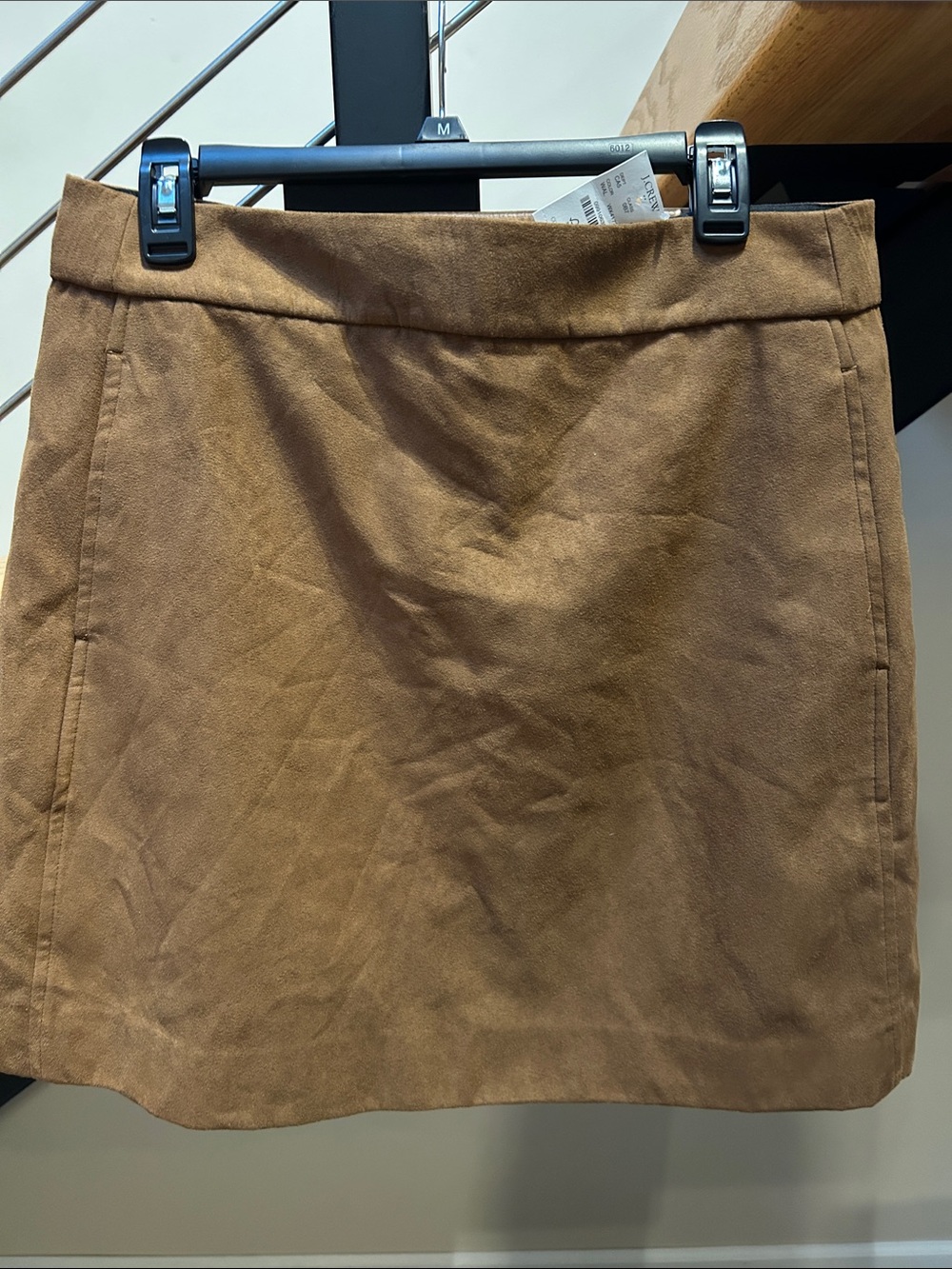 J. Crew Suede-Look Brown Mini Skirt